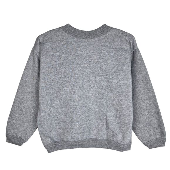 Vtg Artisans Kittens Mittens Pockets Sweatshirt Girls Sz L Gray Winter Snowflake - Picture 2 of 5